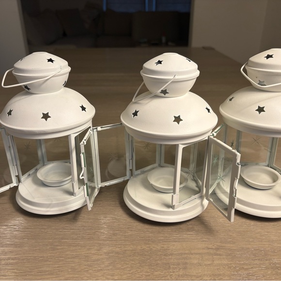 IKEA White Starry Lantern Trio - Picture 3 of 8
